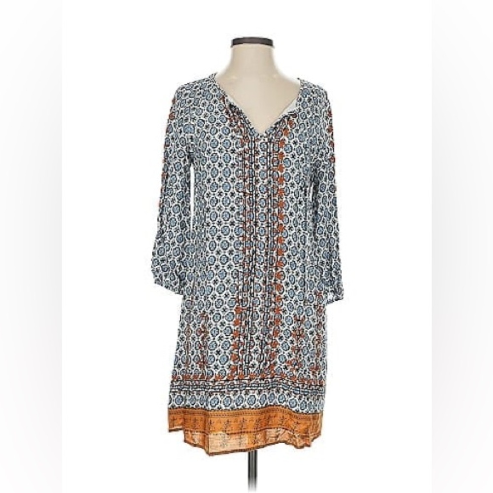 Skies are Blue Boho pattern tunic shift mini dress